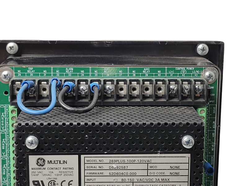 GE Multilin 269PLUS-100P-120VAC 269 Plus Motor Management Relay, READ _