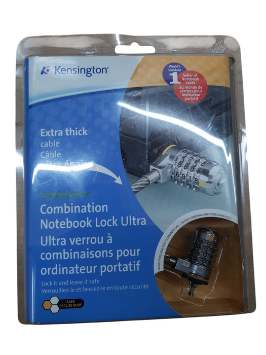 Lot 5x Kensington Combination Notebook Lock Ultra, 6ft, Carbon Tempered Steel