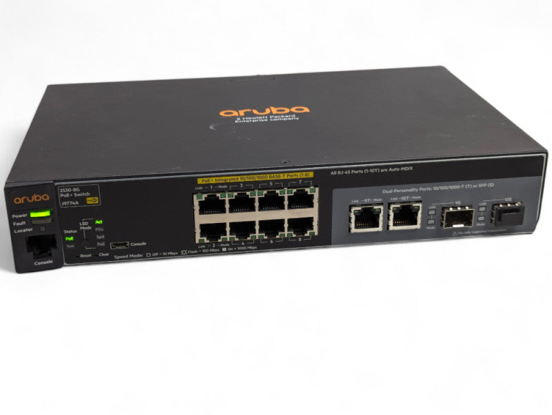 HPE Aruba J9774A 8 port gagabit PoE+ Network Swich with 2x SFP  Q-