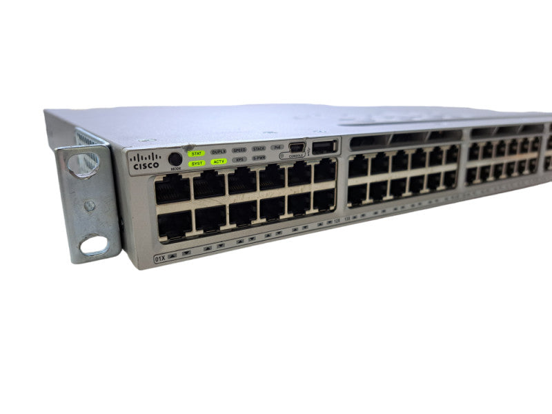 Cisco WS-C3850-48P-S | 48-Port Gigabit PoE+ Switch | 1x 1100W PSU