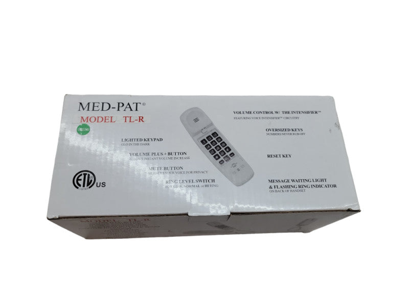 Med-Pat T4-R Trimline Telephone with Super Bright Ring Light RED Q%