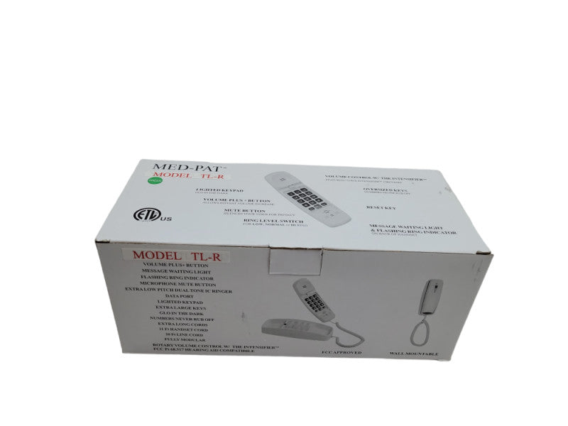 Med-Pat T4-R Trimline Telephone with Super Bright Ring Light RED Q%