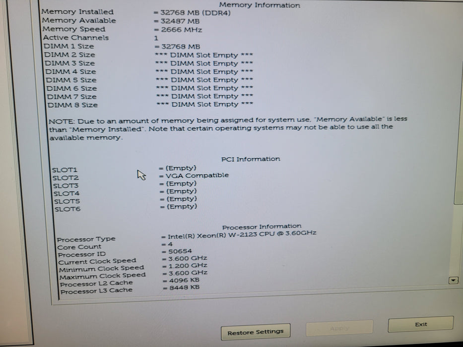 Dell Precision T5820 - Xeon W-2123 32GB DDR4 NO HDD 425W PSU