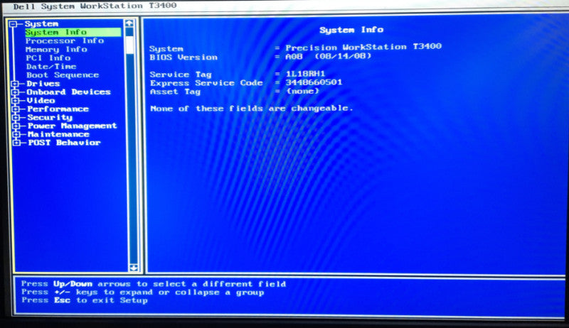 Dell Precision Workstation T3400 Intel Core 2 Duo E8500 @ 3.16GHz 4GB RAM