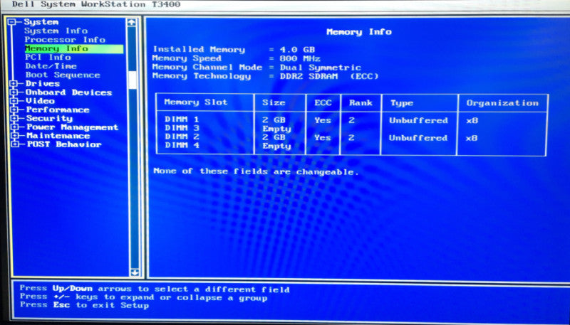 Dell Precision Workstation T3400 Intel Core 2 Duo E8500 @ 3.16GHz 4GB RAM