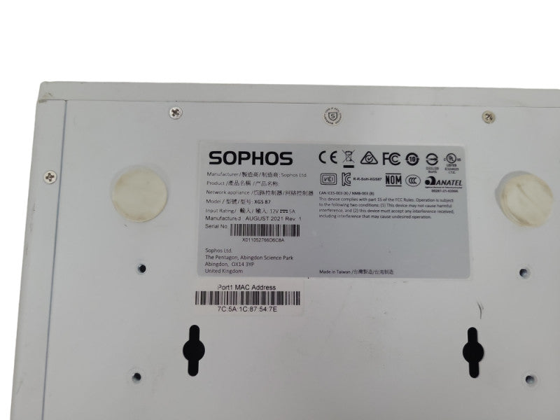 Sophos XGS 87 Network Security Appliance Desktop Firewall Appliance Rev 1 !