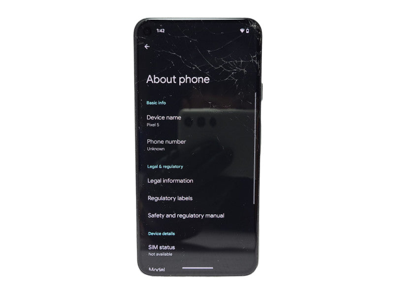 Google Pixel 5 128GB Black READ $