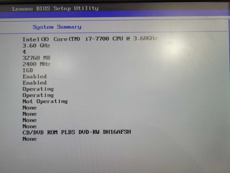 Lenovo ThinkStation P320 3.60GHz I7-7700 32GB DDR4 No HDD Zotac GPU !