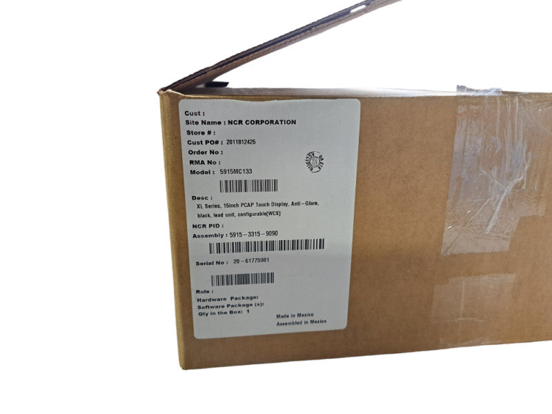 New | NCR RealPOS 5915-3315-9090 MONITOR XL SERIES 15\\" PCAP POS TOUCHSCREEN