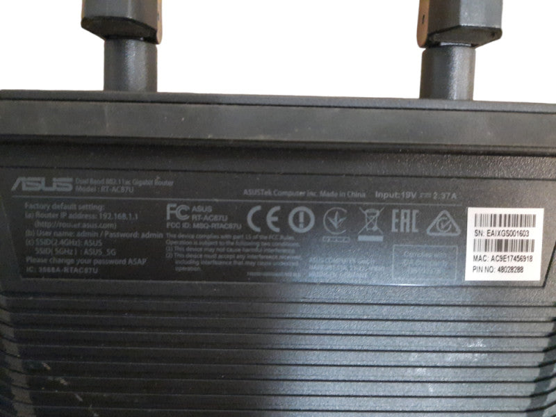 ASUS AC2400 4x4 Dual Band Gigabit Router - RT-AC87U