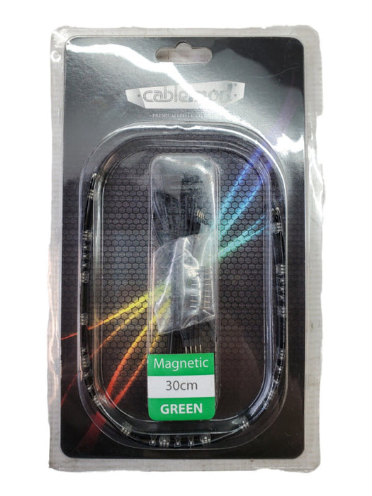 Cablemod Premium LED Lighting Kit - Green 30cm WideBeam Magnetic Q@