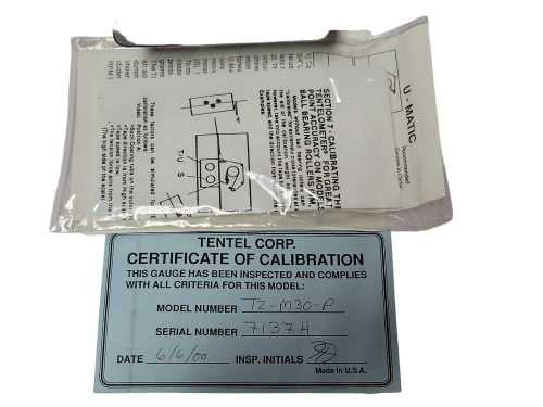 Tentel Tentelometer Tape Tension Gauge T2-M30-P with Case _