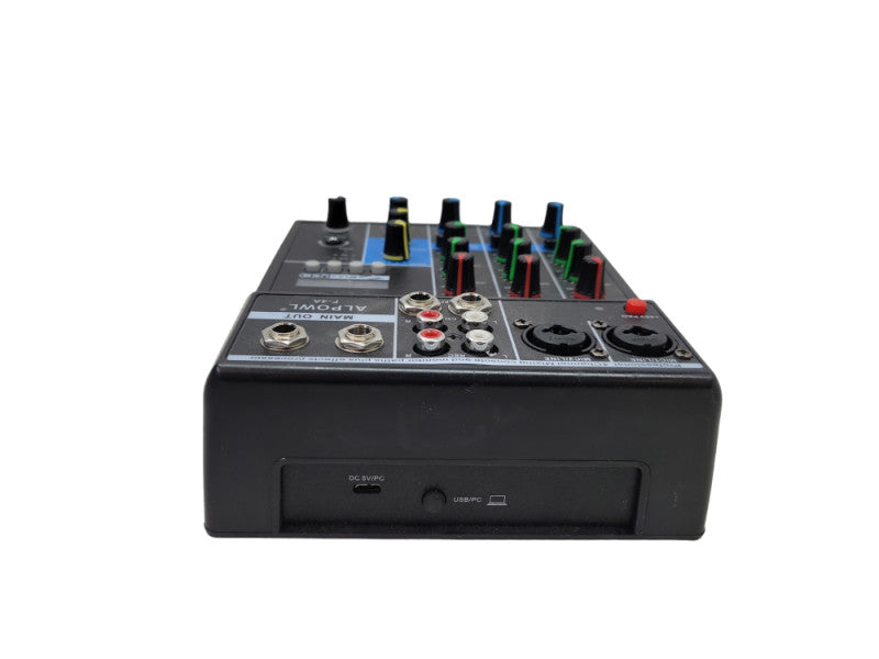 ALPOWL F-4A 4 Channel Live Studio Audio Mixer Mixing Console USB Sound Board %