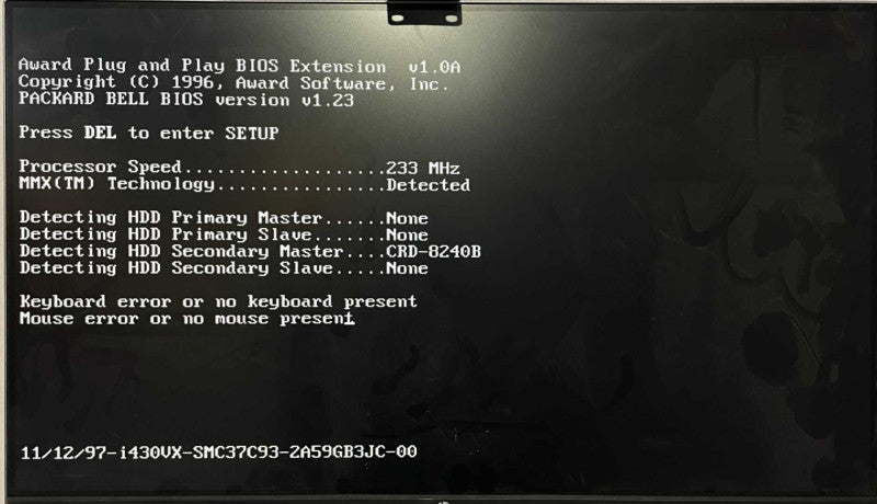 Vintage Packard Bell Multimedia D135 A940-TWR Pentium 233MHz 32MB RAM