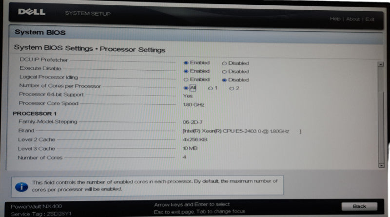 DELL PowerVault NX400 Intel Xeon E5-2403 0 @ 1.80Ghz, 8GB RAM H310 RAID