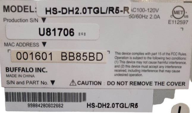Buffalo TeraStation HS-DH0.0TGL/R5-R