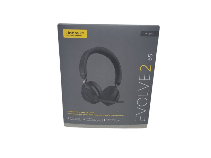 Jabra Evolve2 65 Bluetooth Wireless Stereo Noise Cancellation Over-Ear Headse %