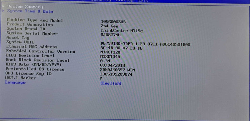 Lenovo M715q USFF | Ryzen 5 Pro 2400GE @ 3.20GHz, 8GB DDR4, No HDD/OS