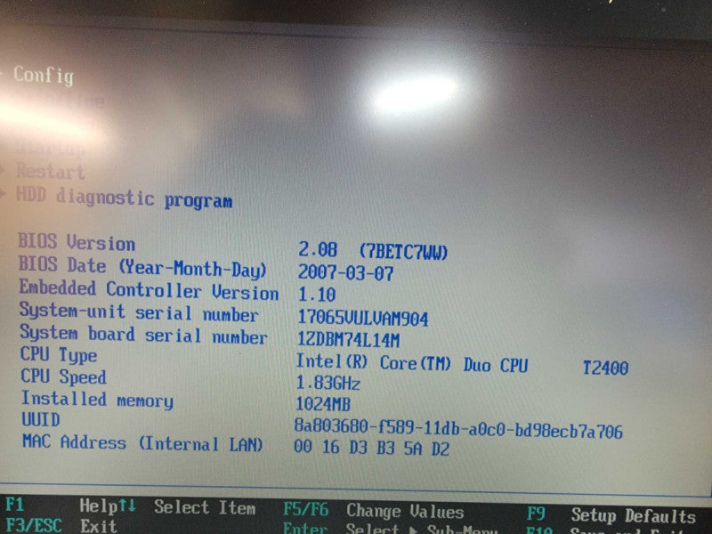 IBM ThinkPad X60| Core Duo T2400 | 1GB RAM | NO HDD, no caddy Î² BudLap