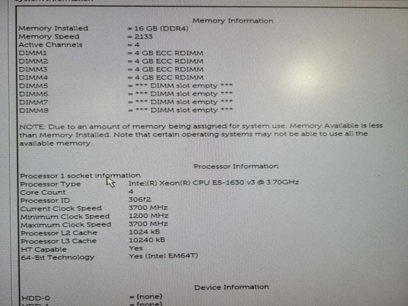 Dell Precision T5810 | Xeon E5-1630 v3 @ 3.70GHz 16GB DDR4 2x NVIDIA NVS 310 !