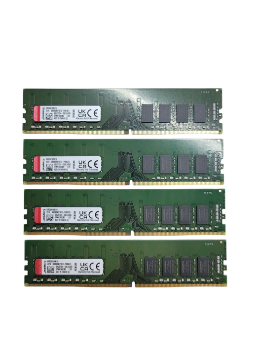 Kingston ValueRAM 64GB Kit (4x16GB) DDR4-2666 UDIMM PC4-21300 CL19 Non-ECC KVR26