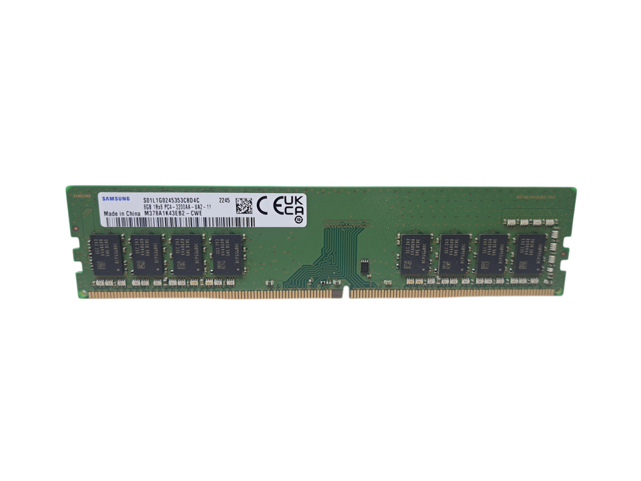 Samsung 8GB 1Rx8 PC4-3200AA-UA2 DDR4 Desktop Memory | M378A1K43EB2-CWE