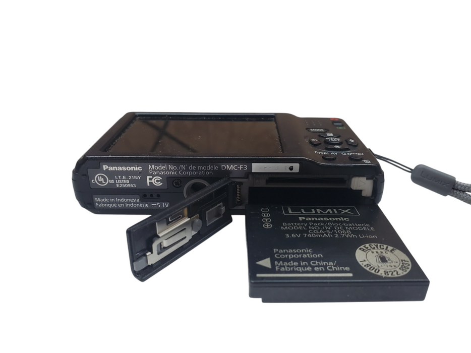 Panasonic LUMIX DMC-F3 12.0MP Digital Camera w/ Battery *READ*