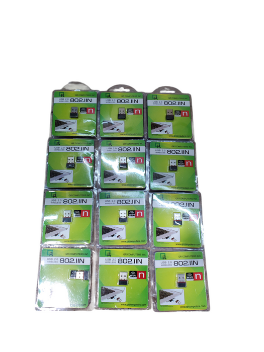 Lot 12x NEW - QR Computers USB 2.0 Wireless 802.iin