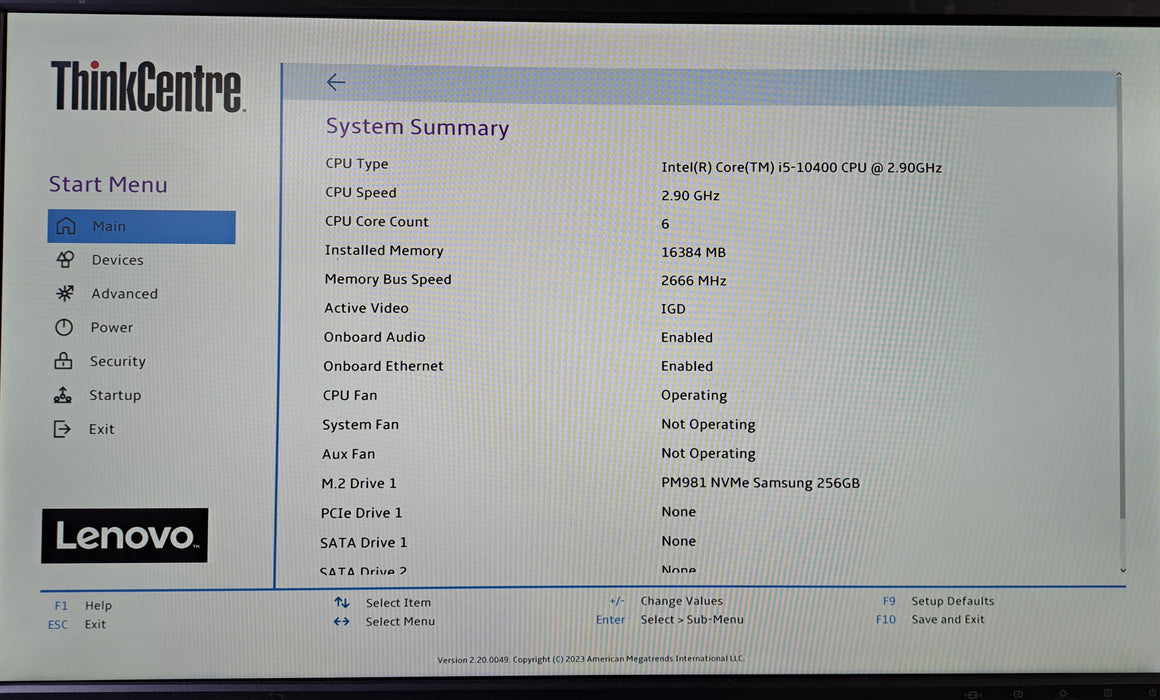 Lenovo ThinkCentre M70s SFF | Intel Core i5-10400, 16GB DDR4, 256GB NVMe