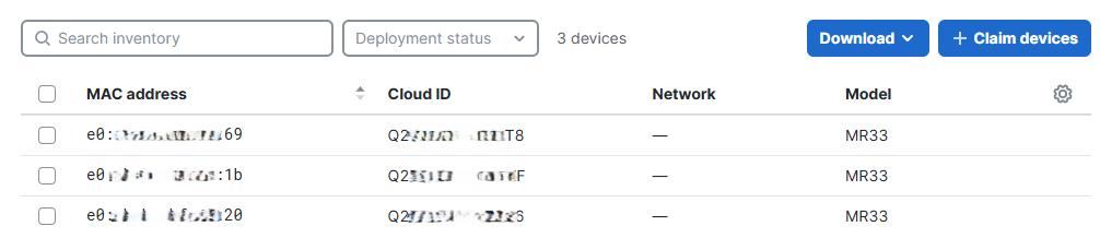 Lot 3x Cisco Meraki MR33 Access Point MR33-HW - Unclaimed