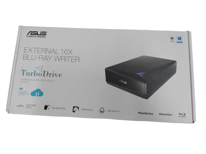 ASUS External 16x Blu-Ray Writer Model: BW-16D1X-U =