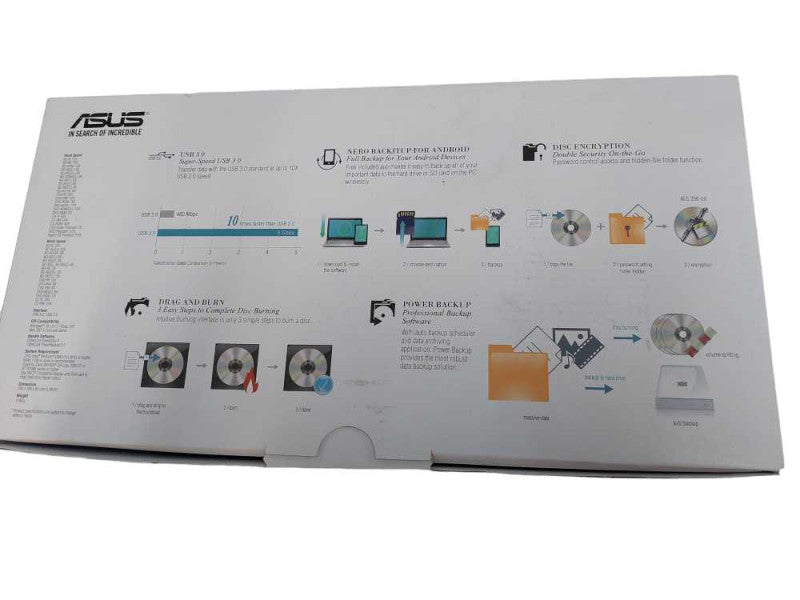 ASUS External 16x Blu-Ray Writer Model: BW-16D1X-U =