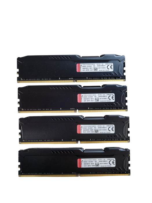 Lot of 4x - 8GB HyperX Fury DDR4 2666 HX426C15FBK2/16 - Desktop Memory