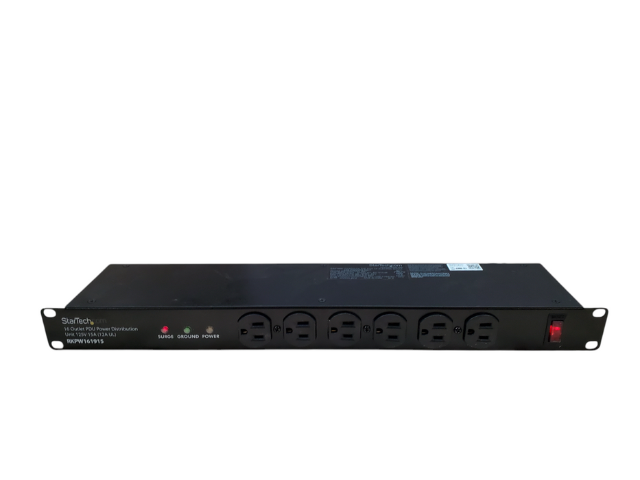 Startech 16 Outlet PDU Power Distribution Unit - RKPW161915