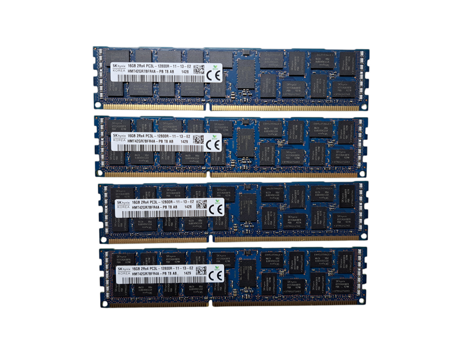 SK Hynix 64GB (4x16GB) 2Rx4 PC3L-12800R-11-13-E2 DDR3 Server Memory