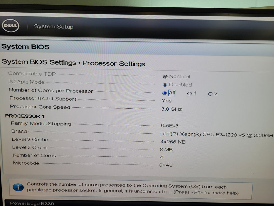 Dell PowerEdge R330 - Xeon E3-1220 v5 16GB DDR4 PERC H330 2x350W PSU