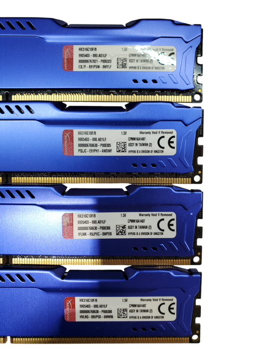 Lot 4x Kingston HyperX Fury 8GB DDR3-1600MHz Desktop Memory