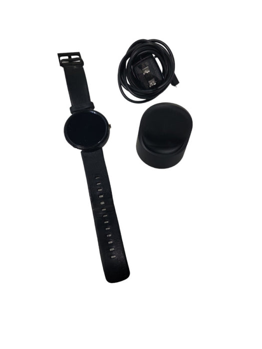 Moto 360 Smartwatch (1st Gen)ewith Black leather band, charger and power adap