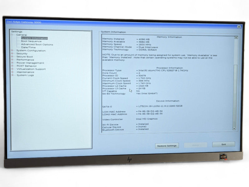 DELL Dell Edge Gateway 5000 silent pc -