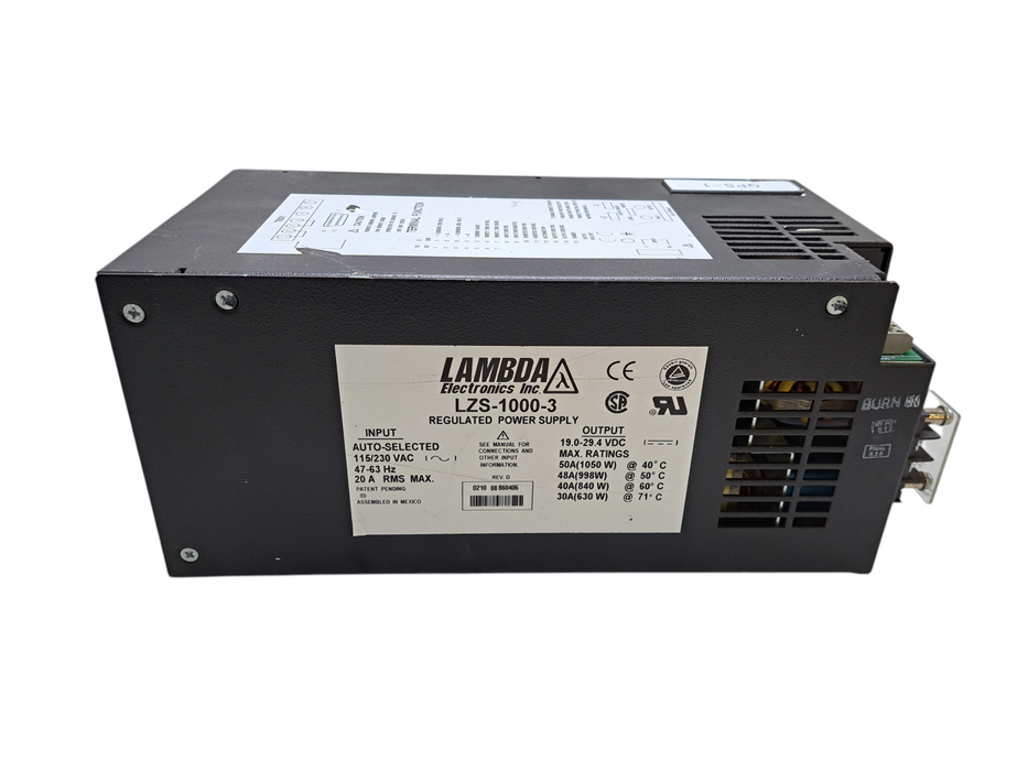 Lambda LZS-1000-3 Regulated Power Supply | 19.0-29.4 VDC MAX 50A Output