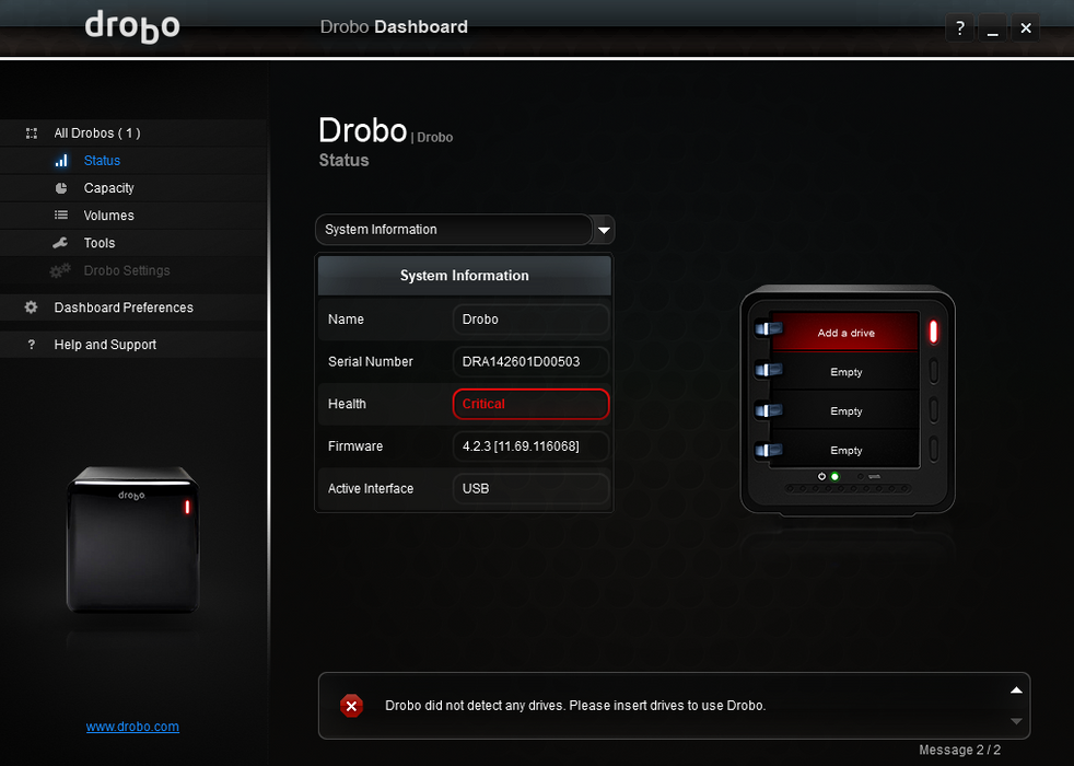 Drobo DDR3-A | 4 Bay USB 3.0 Direct Attach Storage | No HDD