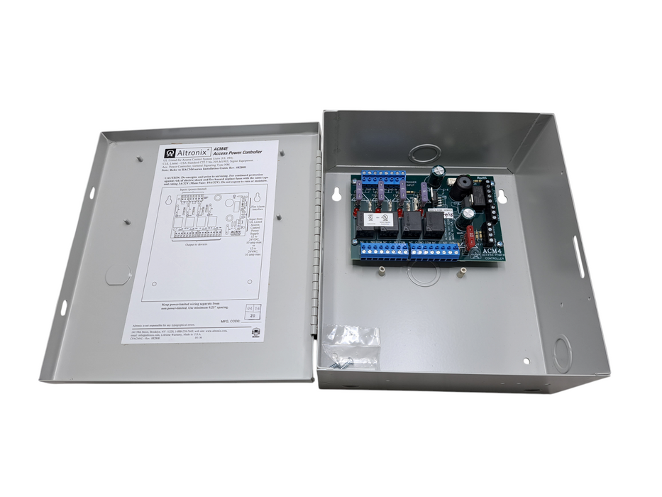 Altronix ACM4E Access Power Controller Fire Alarm Interface 4 Fuse Trigger