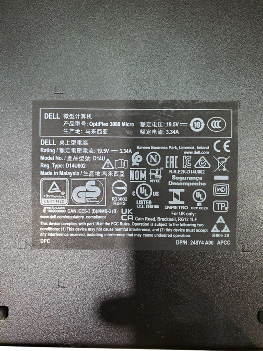 Dell OptiPlex 3080 Micro - Core i5-10500T 16GB DDR4 256GB NVMe *read*