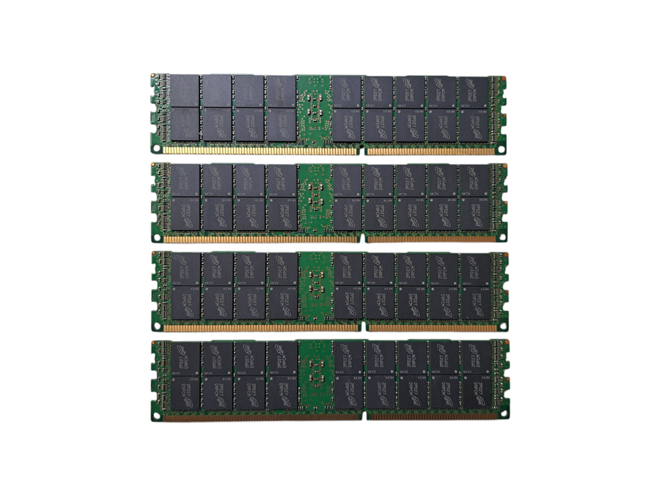 Lot of 4x Micron 16GB 2RX4 PC3-12800R DDR3 Server Memory