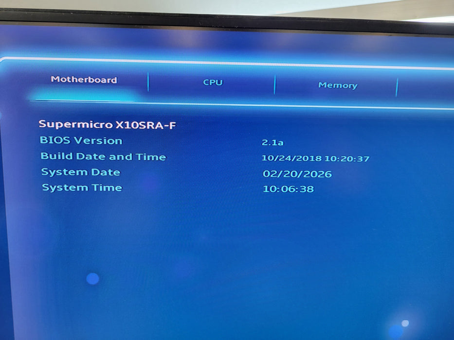 Intel Xeon E5-2643 v4 Supermicro X10SRA-F + I/O Plate