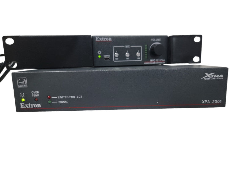 Extron MVC 121 Plus 3 input Mic/Line Stereo Mixer W/ Extron XPA 2001-70V Power Amplifier