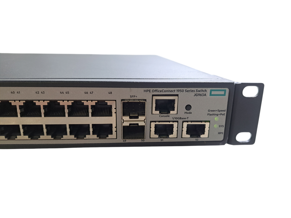 HPE JG963A 1950 48G SFP+ 2XGT POE+ Managed Switch