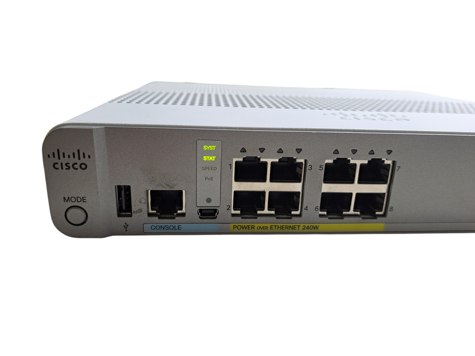 Cisco WS-C3560CX-8PC-S V03 | 8-Port Gigabit PoE+ 240W Silent Switch