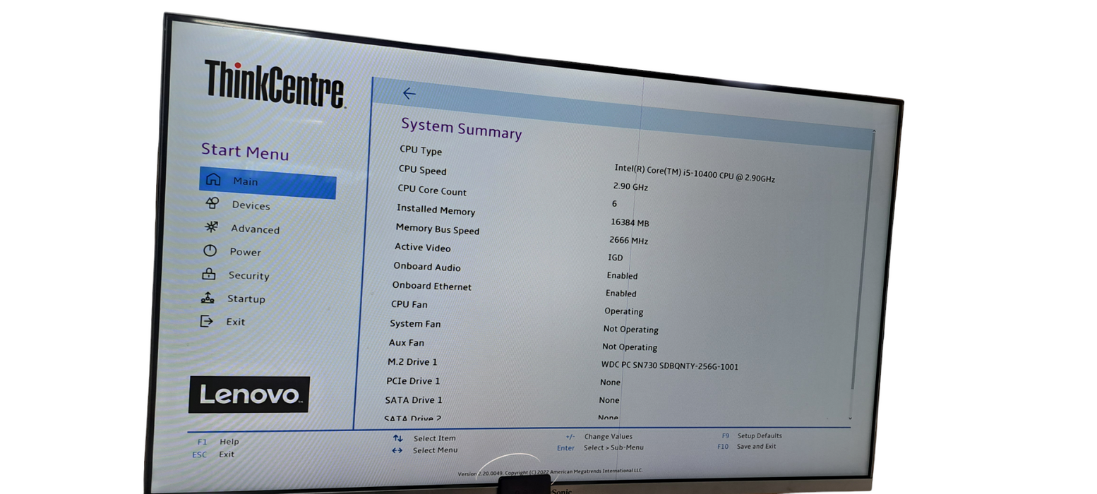 Lenovo ThinkCentre M70t i5-10400 CPU |16Gb RAM DDR4|256GB NVME
