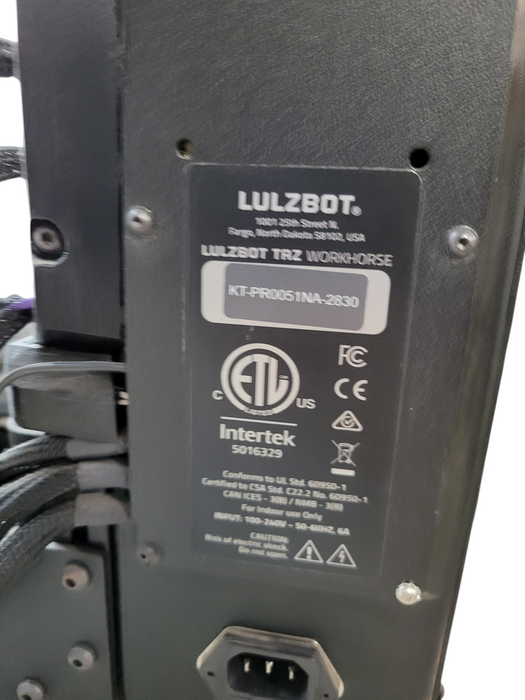 Lulzbot TAZ Workhorse 3D Printer (READ)